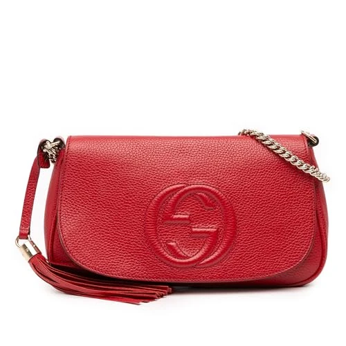 Gucci Pre-Loved Medium Leather Soho Chain Flap Crossbody