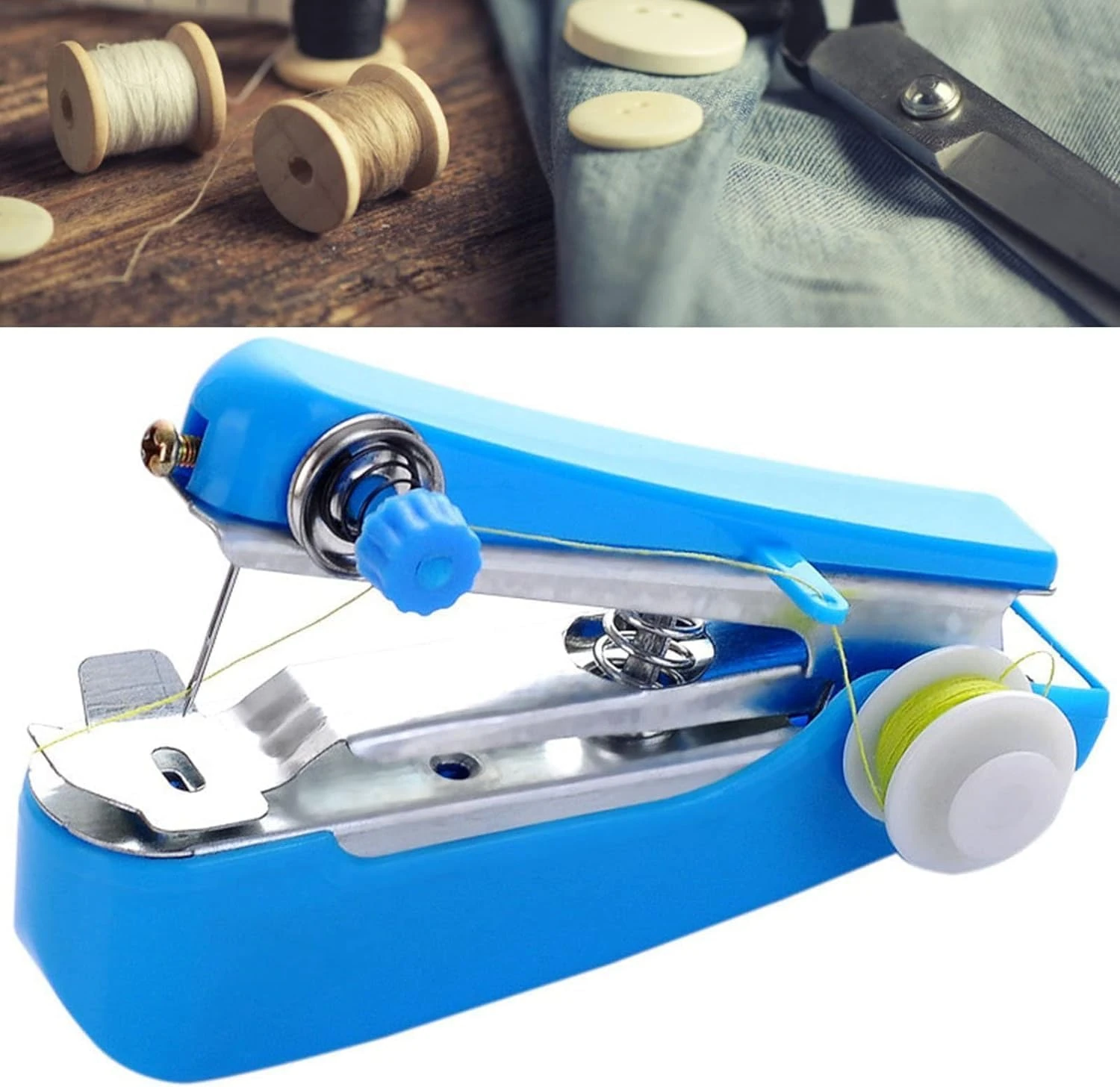 Handheld Sewing Machine, Mini Sewer Machine, Portable Manual Sewing Machine, Hand Stitcher Machine for DIY Crafts