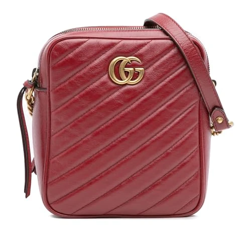 Gucci Pre-Loved GG Marmont Matelasse Leather Double Zip Crossbody