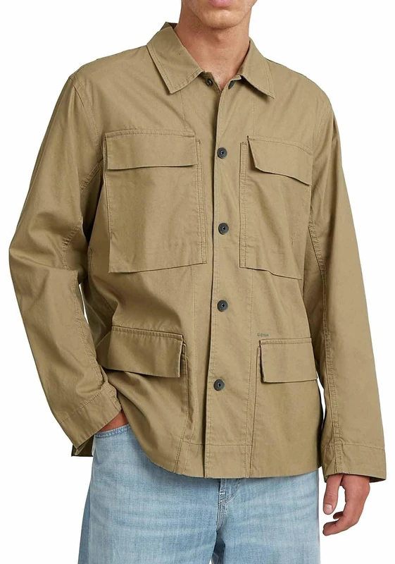 G-Star Raw C.V. 4 Pkt Overshirt, Beige (Safari D29007-d387-b444), XL Men