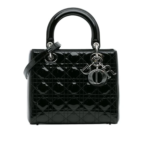 Dior Pre-Loved Medium Patent Cannage Lady Handbag