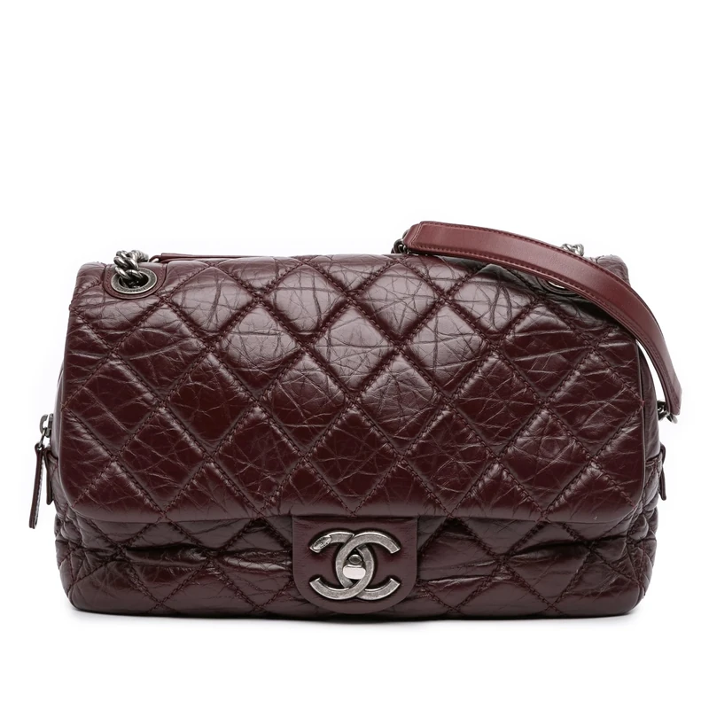 Chanel Pre-Loved Jumbo Quilted Aged Calfskin New Portobello Flap