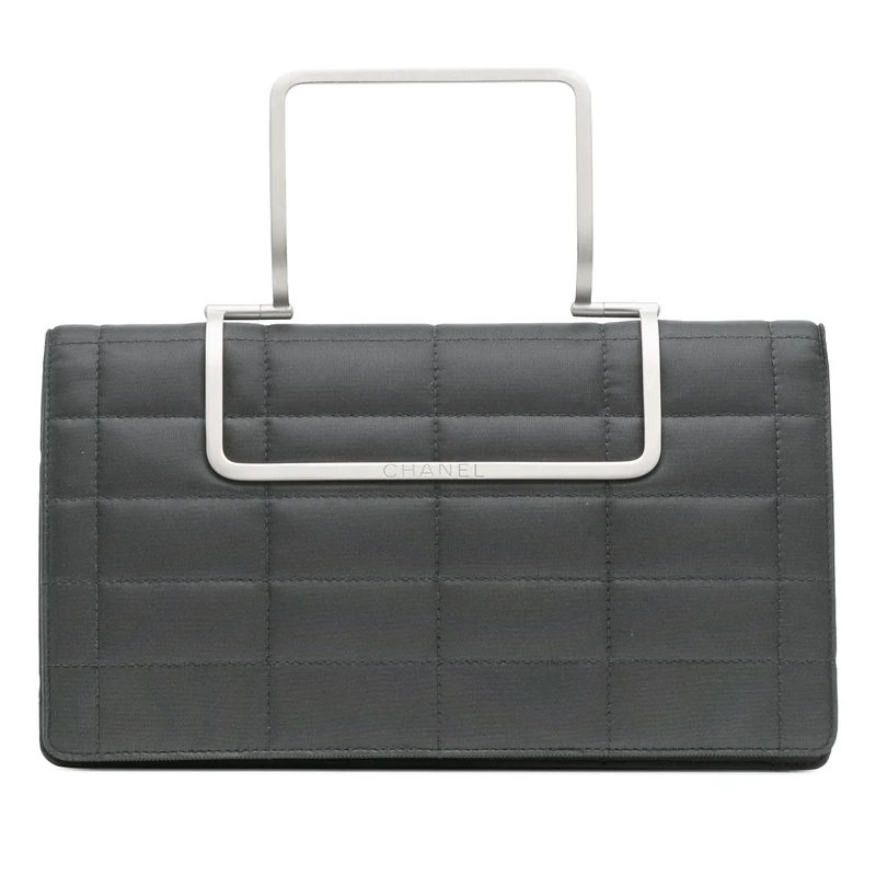 Chanel Pre-Loved Chocolate Bar Nylon Convertible Clutch