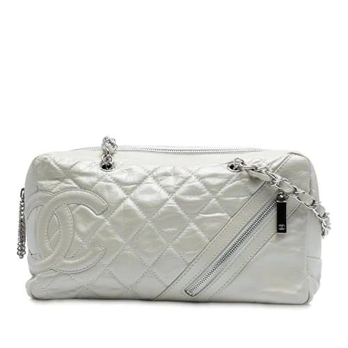 Chanel Pre-Loved Quilted Aged Calfskin Cotton Club Bowler Bag