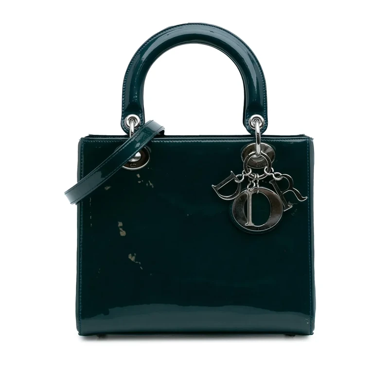 Dior Pre-Loved Medium Patent Lady Handbag