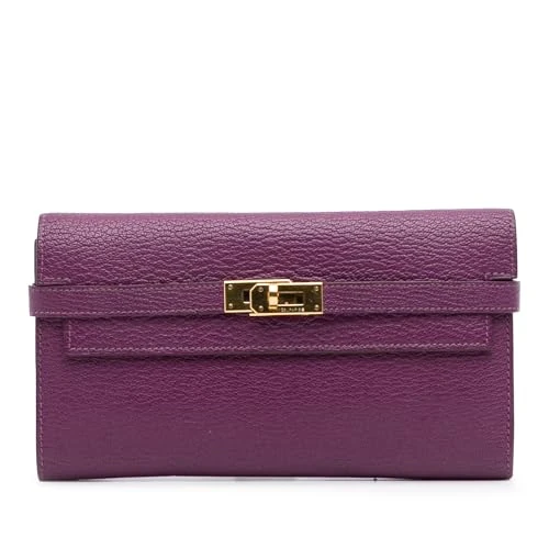 Hermès Pre-Loved Chevre Mysore Leather Kelly Long Wallet