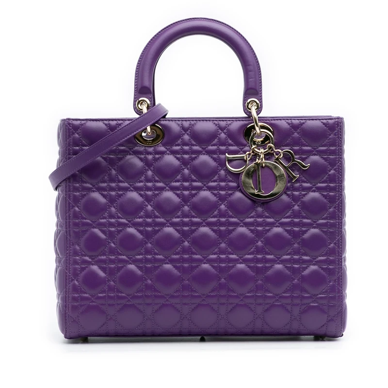 Dior Pre-Loved Large Lambskin Cannage Lady