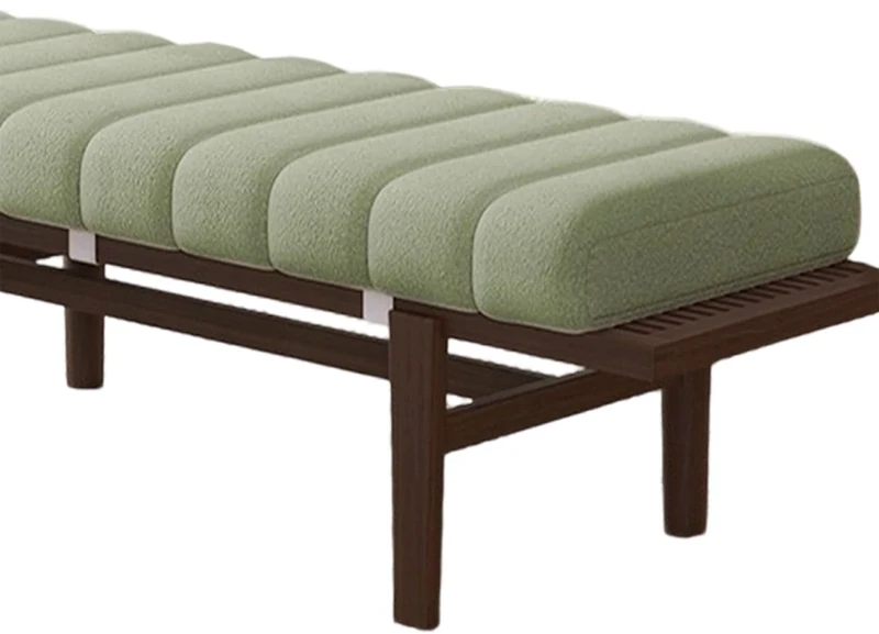 uyeoco Indoor Bench Cushion - 120cm/150cm/80cm/90cm x 40cm/30cm 2/3 seater Rectangle Bench Seat Pad for Bay Windows, Garden Patio, Long Chairs & Porch Furniture with Non-Slip Backing(Green,45x170CM)