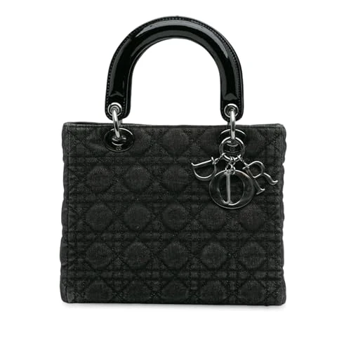 Dior Pre-Loved Medium Denim Cannage Lady Handbag