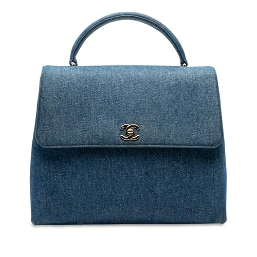 Chanel Pre-Loved CC Denim Kelly Top Handle Bag Handbag