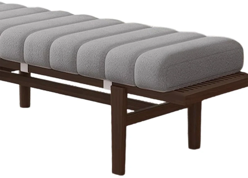 uyeoco Indoor Bench Cushion - 120cm/150cm/80cm/90cm x 40cm/30cm 2/3 seater Rectangle Bench Seat Pad for Bay Windows, Garden Patio, Long Chairs & Porch Furniture with Non-Slip Backing(Grey,45x170CM)