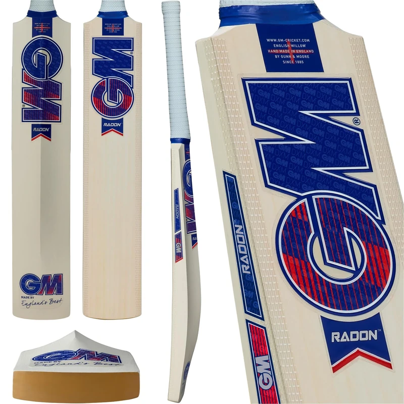 GM | Radon English Willow Cricket Bat | DXM and ToeTek | Size 6 Suitable for Players 157-163cm / 5' 2" - 5' 4" | Gunn & Moore