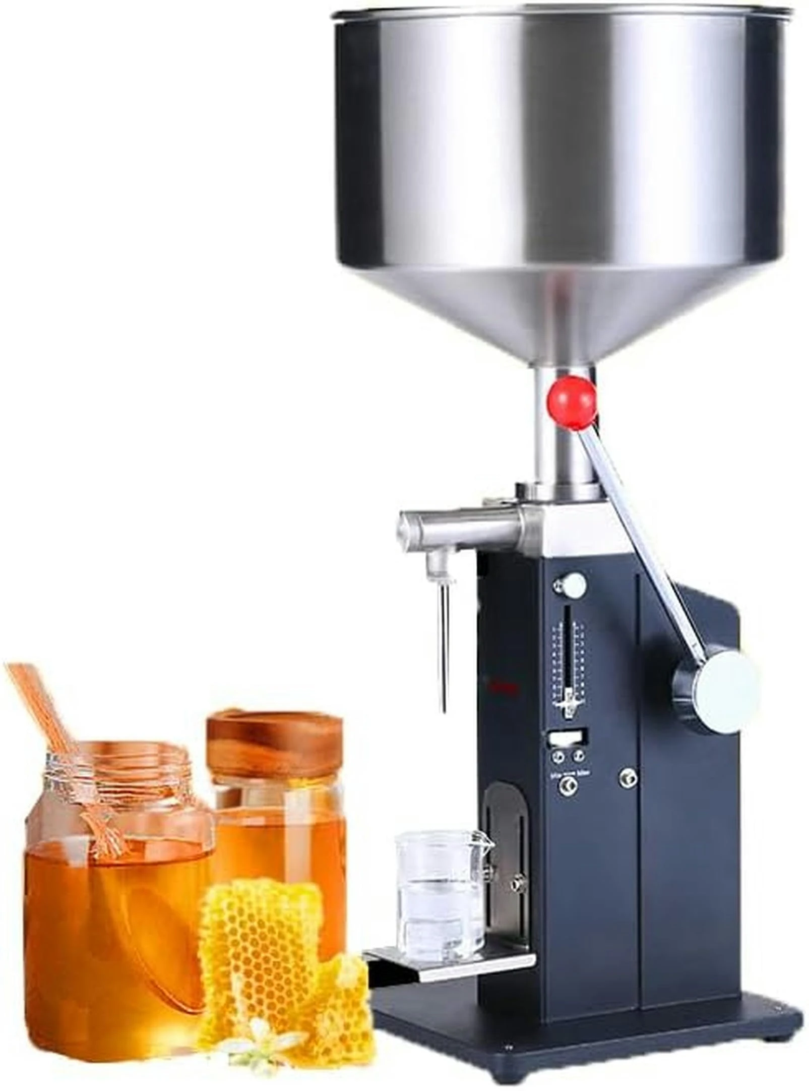 Manual Liquid Filling Machine, 5-60Ml/10-120Ml Bottle Filler, Flow 0.7 L/Min, Rotate To Adjust The Filling Amount, For Paste And Liquid, Water, Cosmetic Cream, Shampoo, Lip Gloss