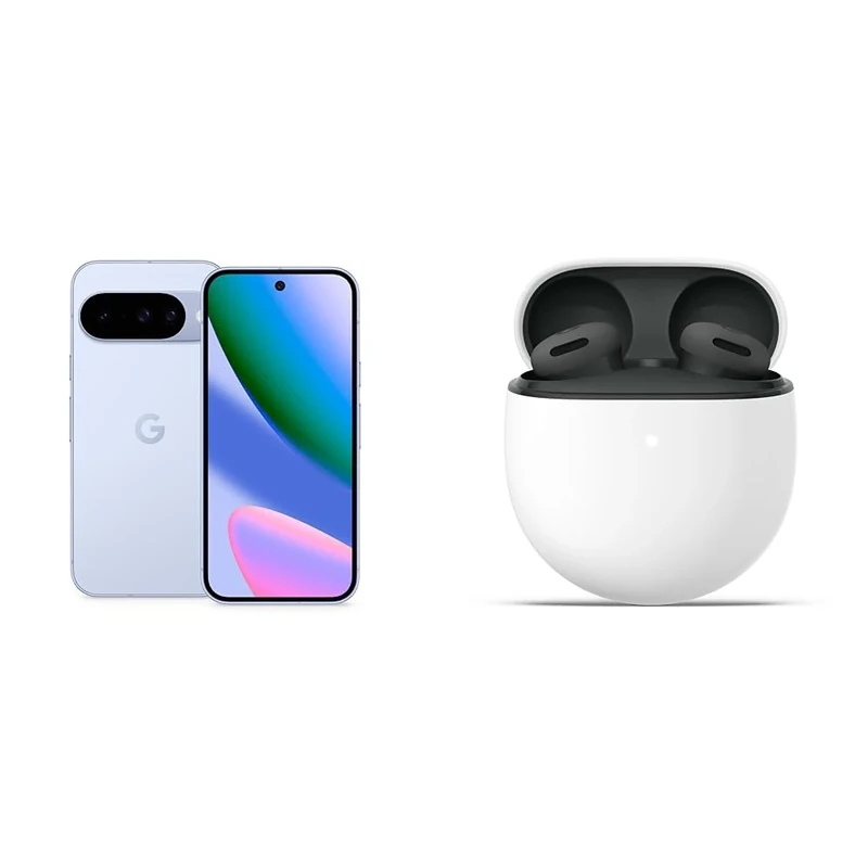 Google Pixel 10 - Unlocked Android Smartphone with Gemini, Advanced Triple Rear Camera, 24+ Hour Battery and 6.3" Actua Display - Frost, 128GB + Buds 2a (Hazel)