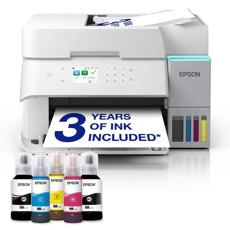 Epson EcoTank ET-3956 A4 Multifunction Air Print and Wi-Fi Ink Tank Printer with double sided printing, Up To 3 Years Of Ink Included