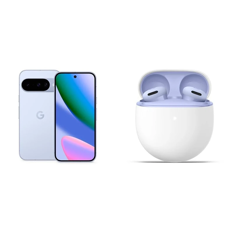 Google Pixel 10 - Unlocked Android Smartphone with Gemini, Advanced Triple Rear Camera, 24+ Hour Battery and 6.3" Actua Display - Frost, 128GB + Buds 2a (Iris)