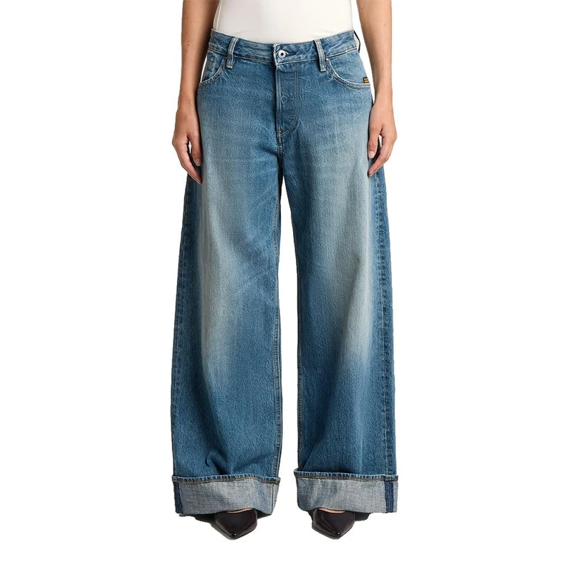 G-Star Raw C.V. Roxx Wide Wmn Jeans, Blue (Antique Faded Patina Blue D28394-E358-H928), 32W x 30L Women's