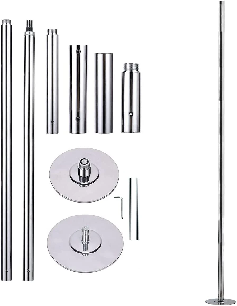 Professional Stripper Pole, Portable Removable Spinning Static Dance Pole For Exercise Club Party Home, 45 Mm Dancer Pole Kit For Beginner