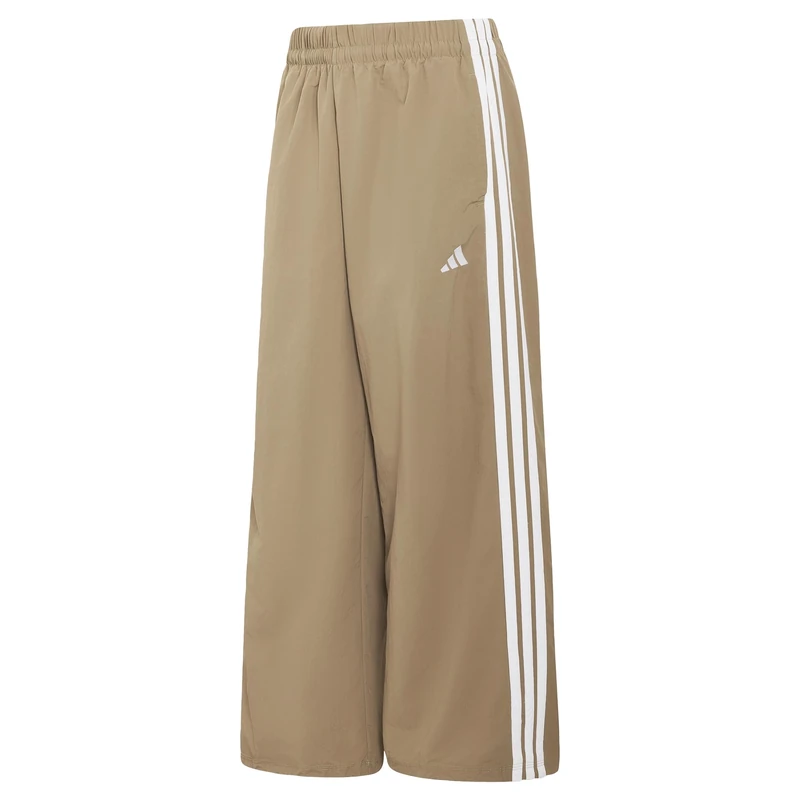 adidas Women's Iconic Woven Wide Leg Trackpants with Bunjees Pants, Khaki Six, XL - Image 1