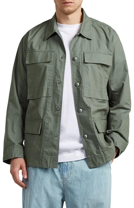 G-Star Raw C.V. Men's 4pkt Overshirt, Green (orphus D29007-D387-722), XXL