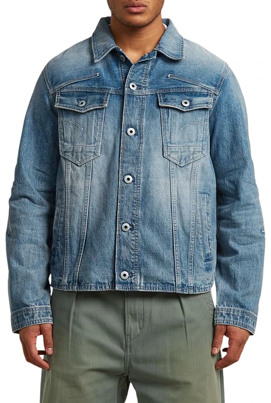 G-Star Raw C.V. Slim 3D Dart Jacket, Blue (Antique Faded Patina Blue D28418-E358-H928), M Men