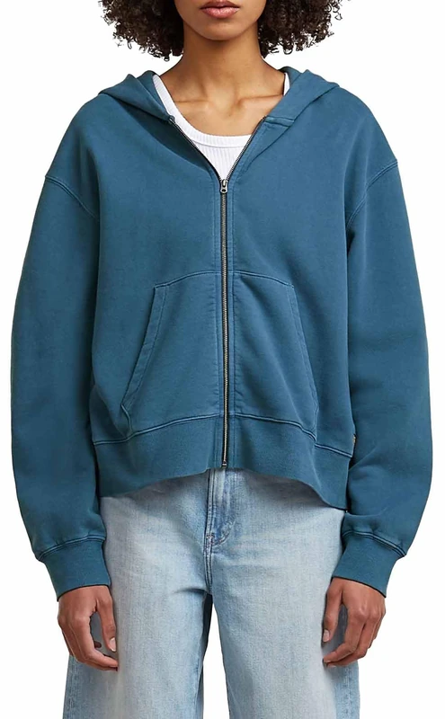 G-Star Raw C.V. Washed HDD Zip Relaxed SW Wmn Sweatshirt, Blue (Rank Blue GD D28754-d969-g084), M Women