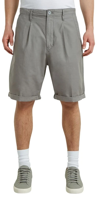 Pleated Chino Shorts