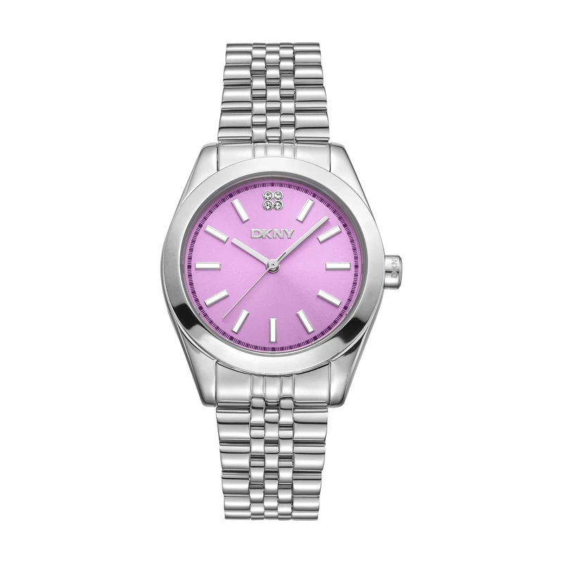 DKNY Nolita Midi Quartz Watch 5 ATM, Silver, Einheitsgröße, Modern