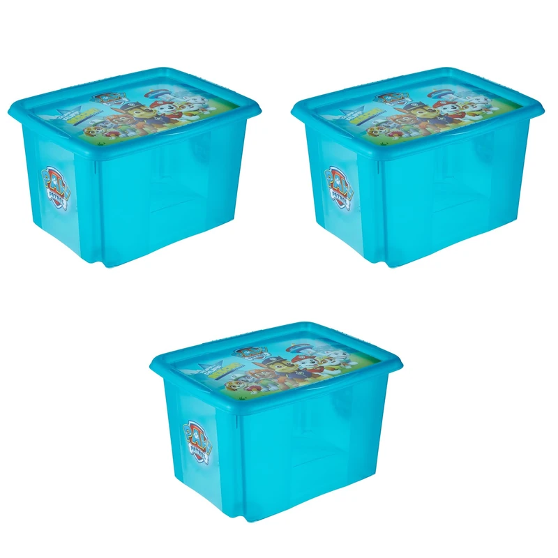 keeeper Karolina Paw Patrol 3-Pack Storage Box with Lid - 30L