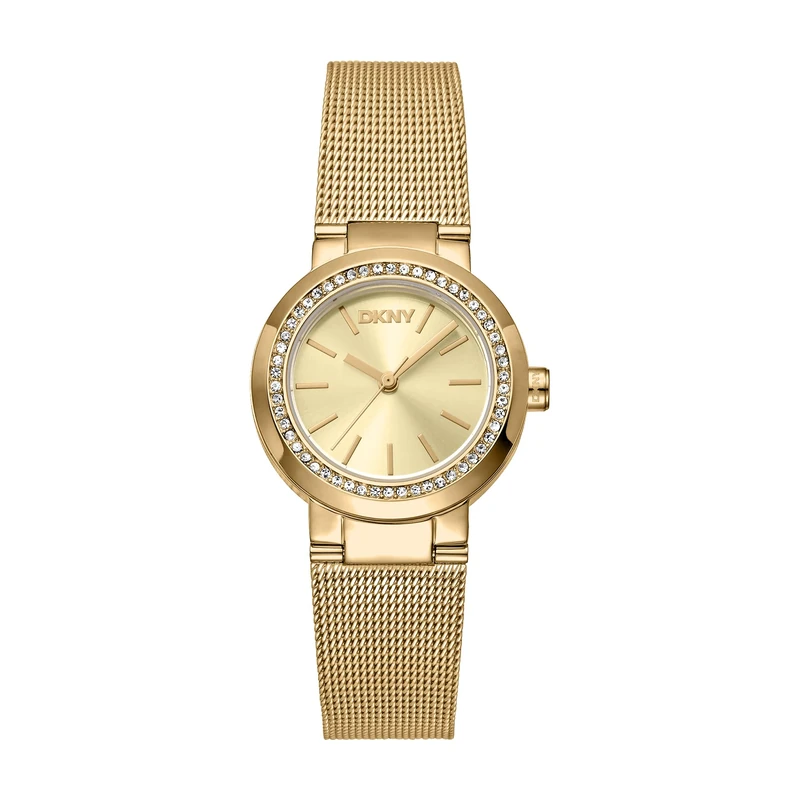 DKNY Eastside Mini Quartz Watch 5 ATM, Gold, Standard Size, Modern