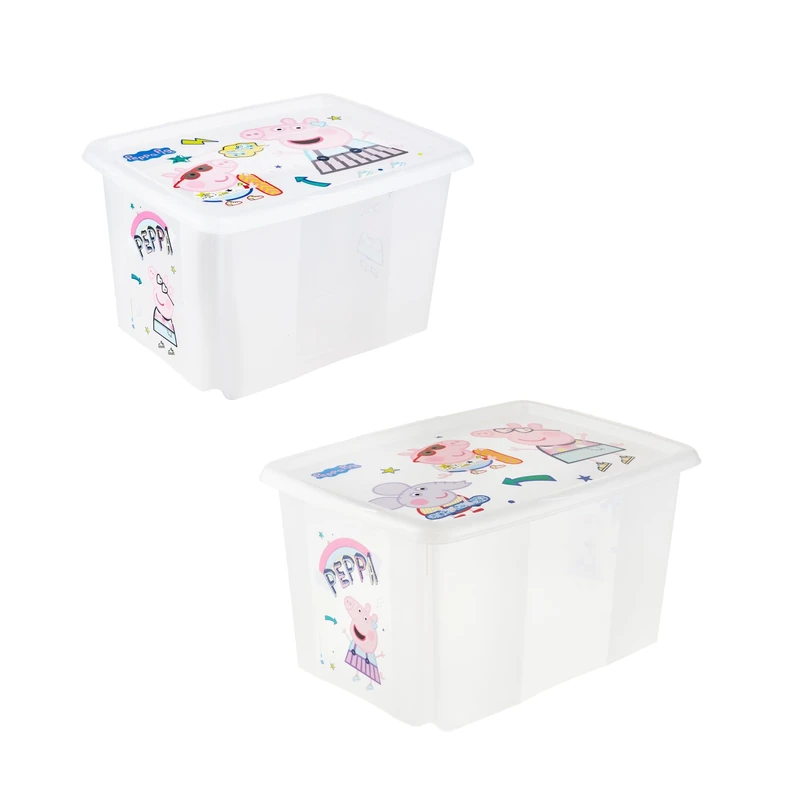 keeper Karolina Peppa Pig Storage Boxes - 2 Pack 30L + 45L