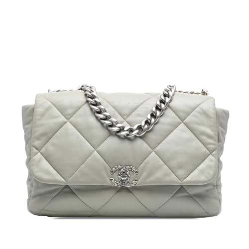 Chanel Pre-Loved Maxi Lambskin 19 Flap Handbag