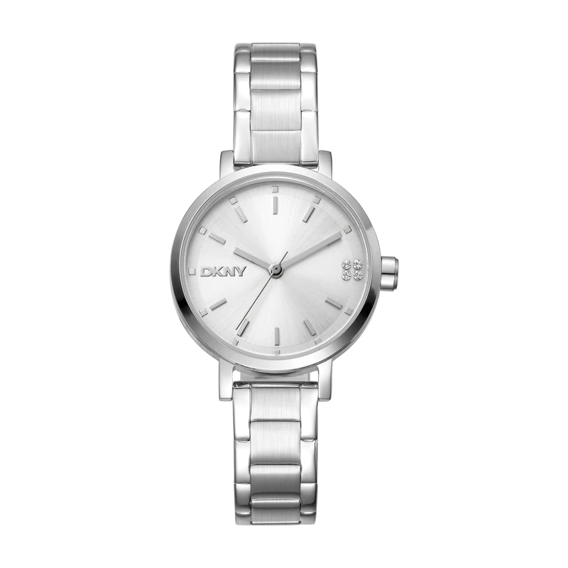 DKNY Soho Glitz Quartz Watch 5 ATM, Silver, Standard Size, Modern - Image 1