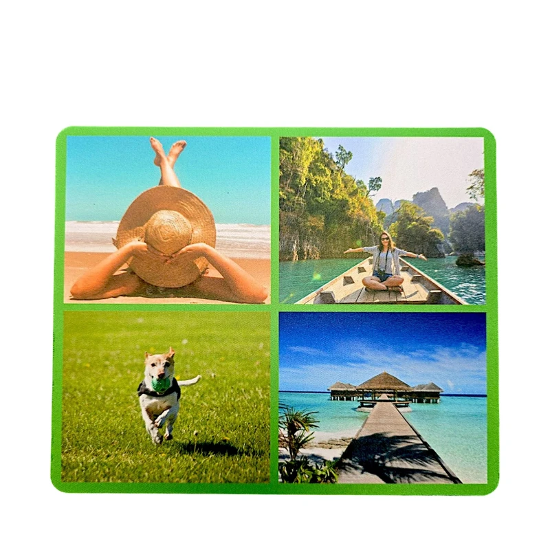 With Your Touch Personalised Mouse Mat - Photo Mouse Pad - Comfortable Mousemat - Non Slip Mousepad - Neoprene for All Mouse Types (COLLAGE-4PHOTO, RECTANGULAR-22X18cm)