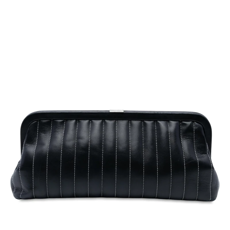 Chanel Pre-Loved Quilted Lambskin Mademoiselle Ligne Clutch