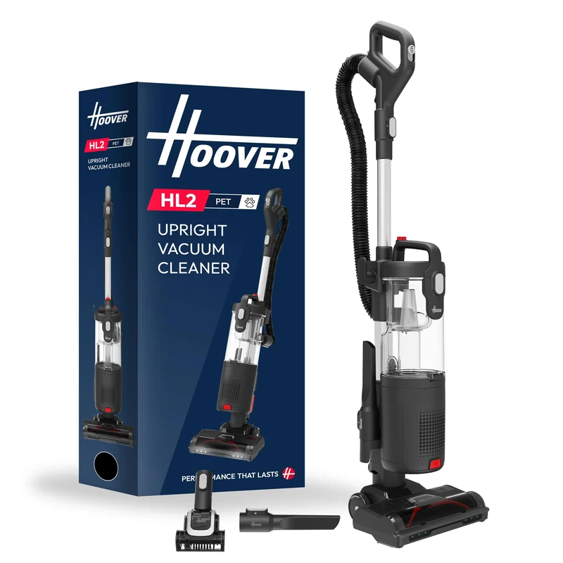 Hoover HL2 Pets Upright Vacuum Cleaner - 850w Turbo Style with 2l Bin - Lightweight, High Performance with Anti Twist Hair Wrap and Stair tool [HL210PTT]