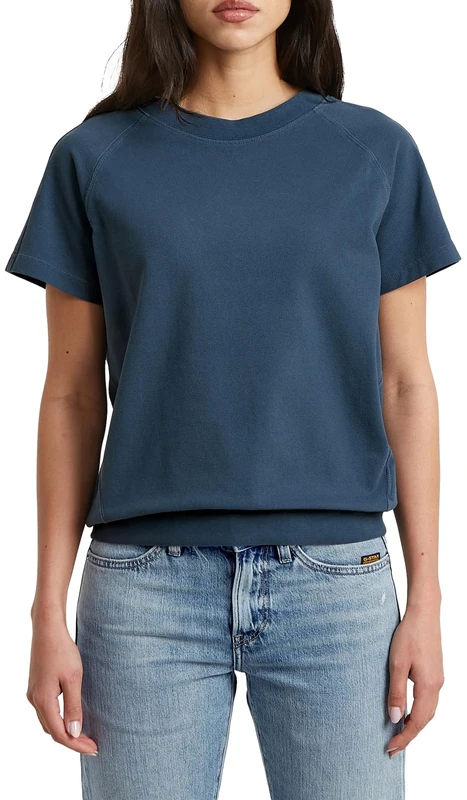 G-Star Raw C.V. Raglan Top T-Shirt, Blue (Rank Blue GD D24512-d756-g084), XXS Women