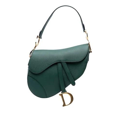 Dior Pre-Loved Mini Grained Calfskin Saddle Handbag Satchel