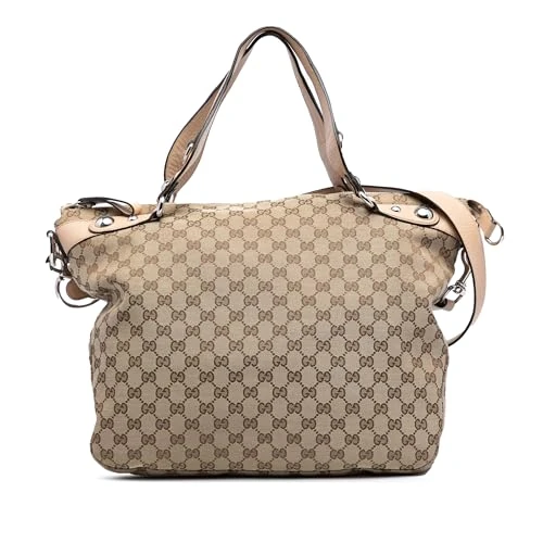 Gucci Pre-Loved Large GG Canvas Icon Bit Satchel Handbag