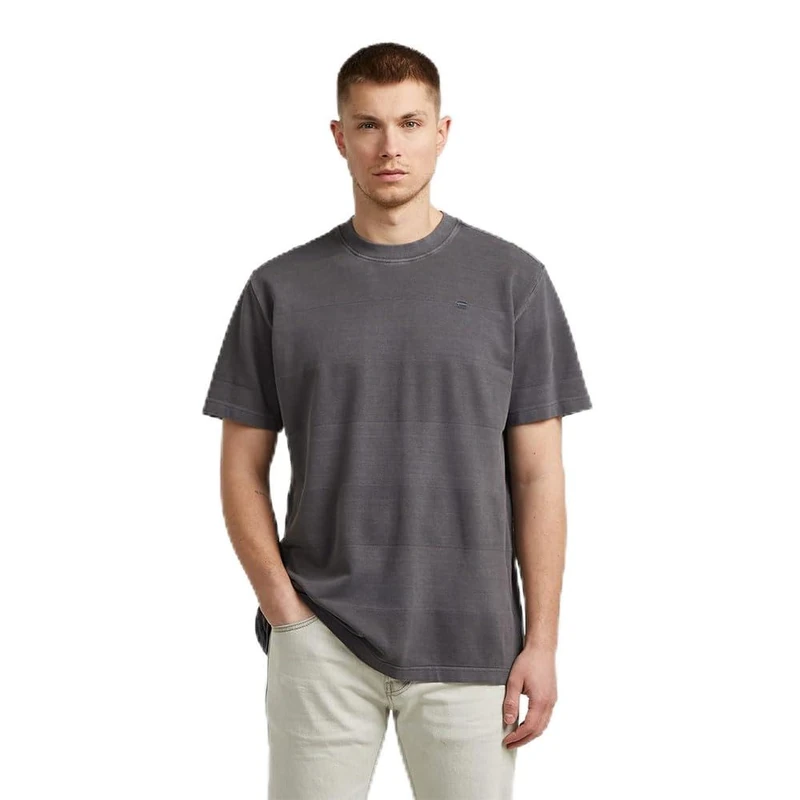 G-Star Mens Washed Jacquard T-Shirt, Grey (Petrol Gd D28907-e504-g476), XL UK