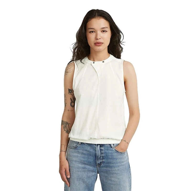 G-Star Raw C.V. Sleeveless Top SL Wmn T-Shirt, Milk White D29039-e522-111, XS Women