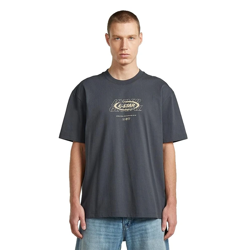 G-Star Mens Hyper Gr Relaxed T-Shirt, Grey (Petrol D29377-e385-860), XL UK