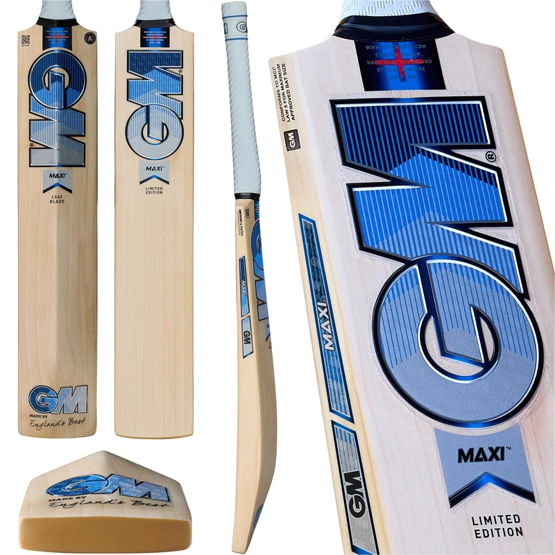 GM Maxi 808 Delta Cricket Bat 2026 - Prime English Willow, L540 Power Blade, Low Swell Profile, Fuze Grip, Full Size Short Handle, Made in England by Gunn & Moore