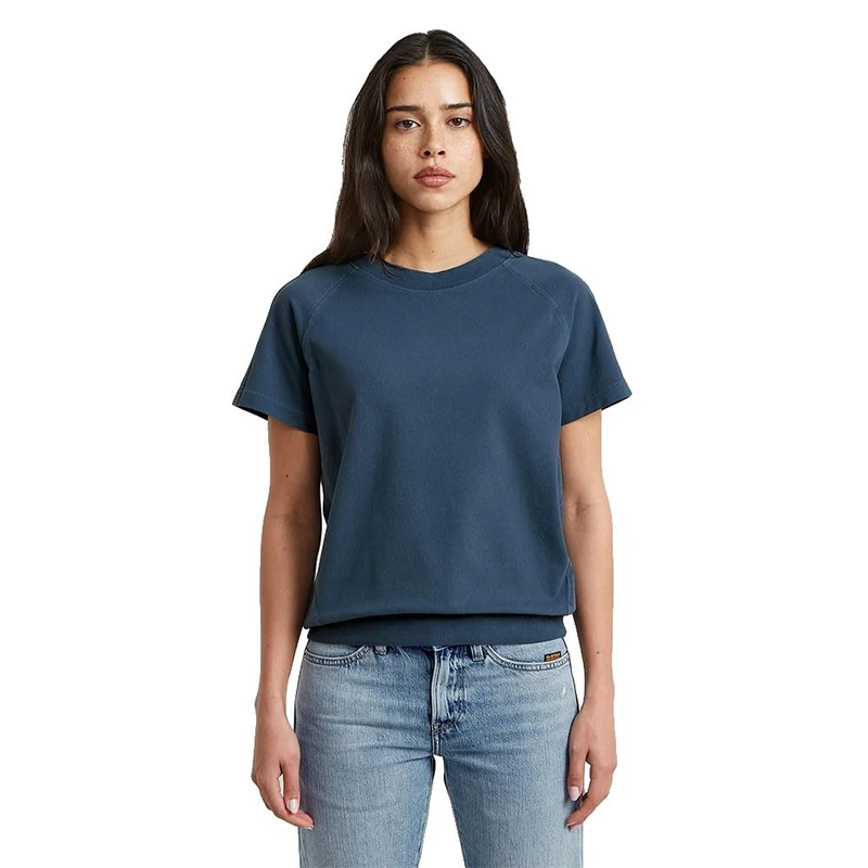 G-Star Womens Raglan Top T-Shirt, Rank Blue Gd D24512-d756-g084, S UK