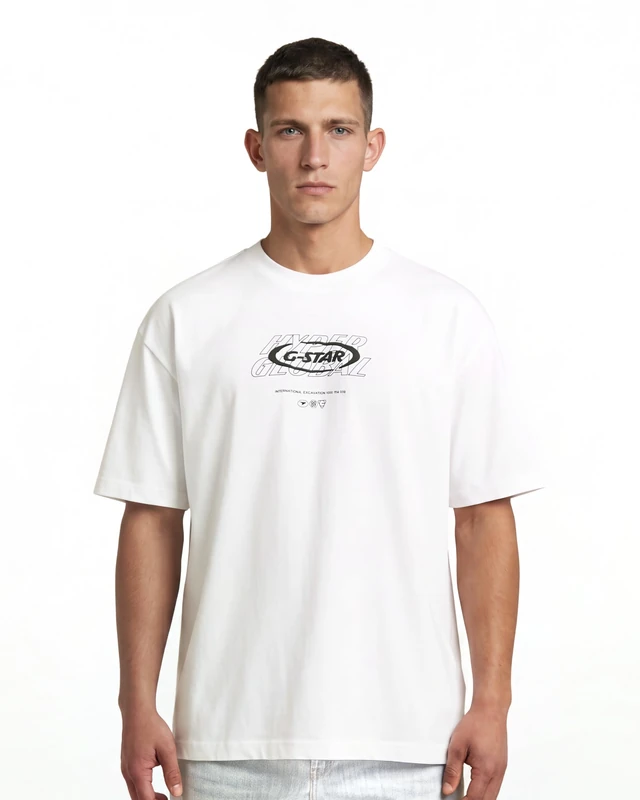 G-Star Mens Hyper Gr Relaxed T-Shirt, White (White D29377-e385-110), M UK