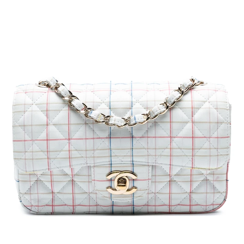 Chanel Pre-Loved Mini Rectangular Classic Printed Calfskin Single Flap Crossbody Bag