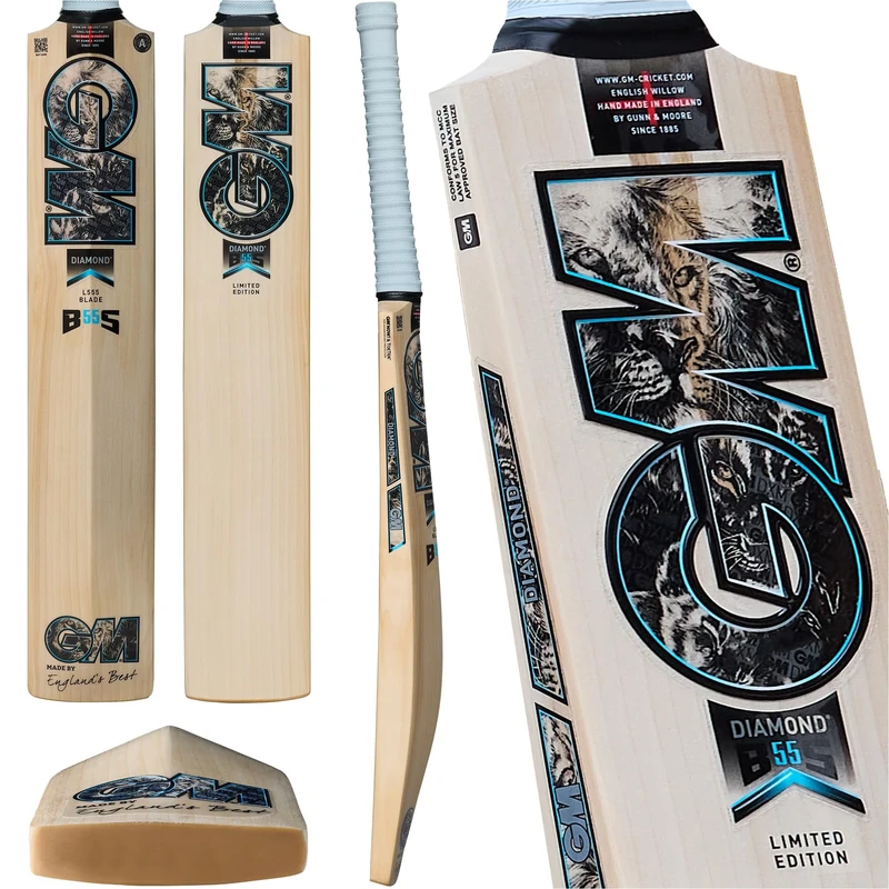 GM | Ben Stokes Diamond 404 English Willow Cricket Bat | DXM, ToeTek and NOW! | Size 4 Suitable for Players 144-150cm / 4' 8" - 4' 11" | Gunn & Moore