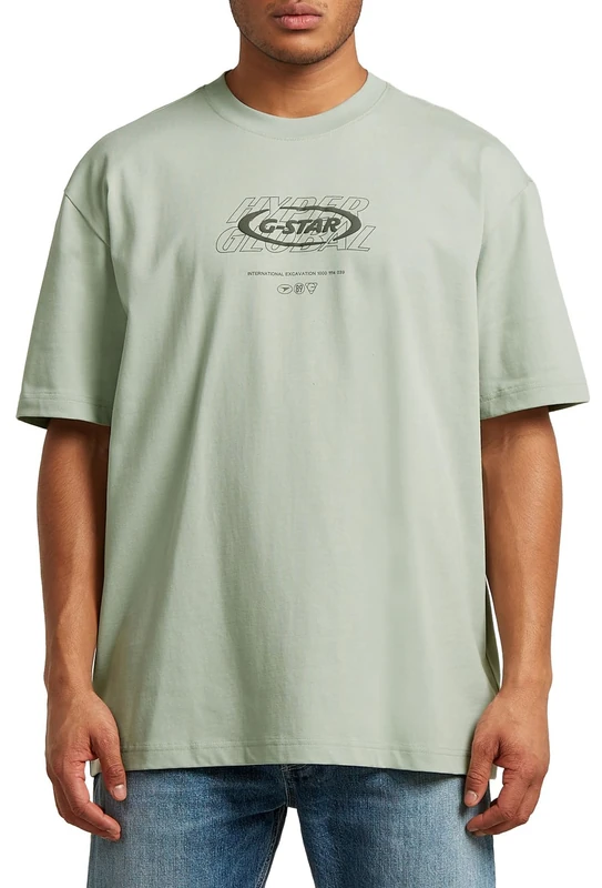 G-Star Mens Hyper Gr Relaxed T-Shirt, Green (Pale Green D29377-e385-c199), XL UK