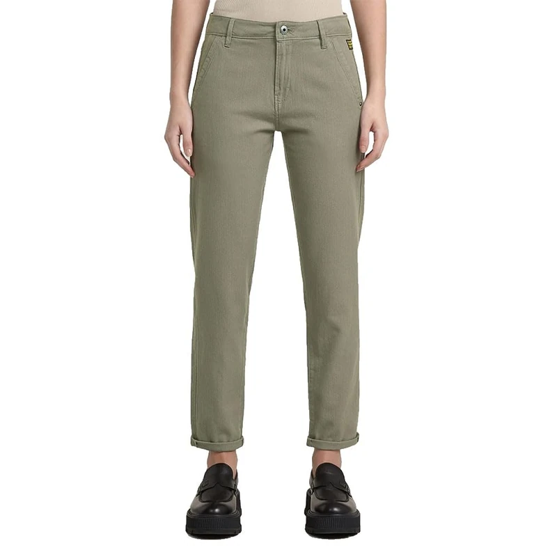 G-Star Raw C.V. Kate Boyfriend Chino Trousers, Brown (Turf GD D25257-d454-c982), 27W x 34L Women's - Image 1