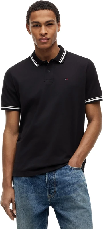 Tommy Jeans Men's TJM Reg Tipped Polo Ext DM0DM22700 S/S Polo, Black (Black), 4XL - Image 1